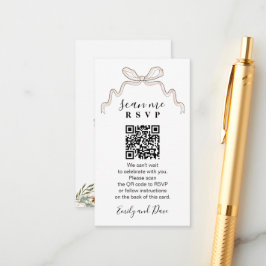 Boog hand getrokken Bruiloft Website invoegen QR C Informatiekaartje