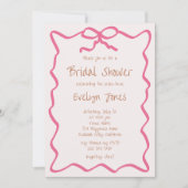 Boog handgeschreven roze Vrijgezellenfeest Kaart (Voorkant)