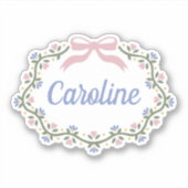 Boog, Hart, en Bloemenwijnstok Sticker (Voorkant)