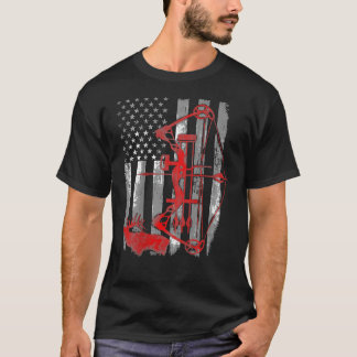Boog Hertenjacht Vlag Boogschieten T-shirt