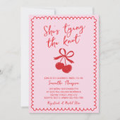 Boog het binden van de Knoop Cherry Hand getrokken Kaart (Voorkant)