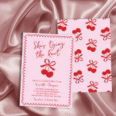 Boog het binden van de Knoop Cherry Hand getrokken Kaart