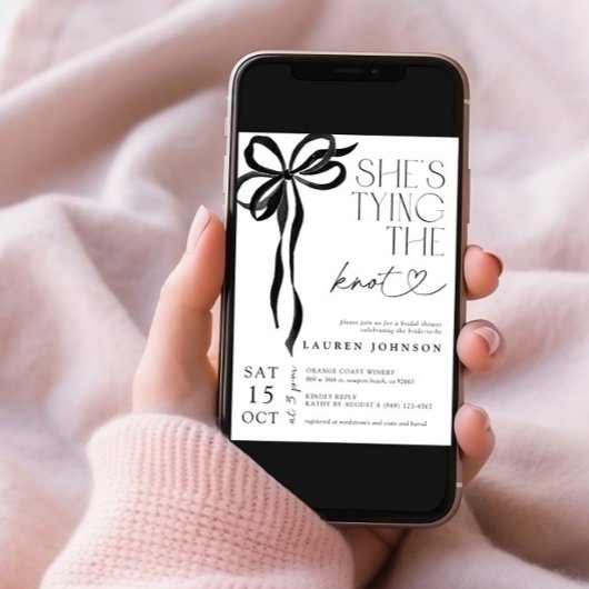 Boog het vastbinden van de knoop Foto QR Vrijgezel Kaart