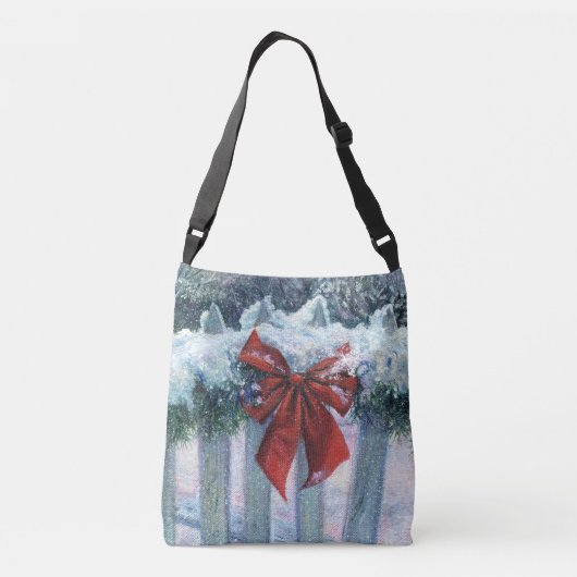 "Boog in de sneeuw" Canvas tas (Achterkant)