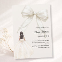 Boog ivoor jurk crèmekleurige luxe Sweet 16