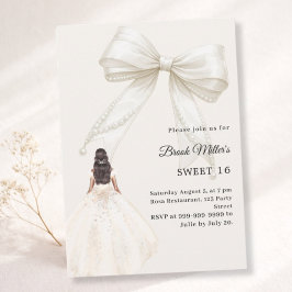 Boog ivoor jurk crèmekleurige luxe Sweet 16 Kaart