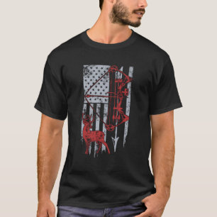Boog jacht herten vlag jagers t-shirt