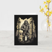 Boog Jagen Bigfoot Grappig Jachtcadeau Kaart (Gele Bloem)