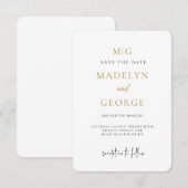 Boog Kaarten, minimalistische moderne boogbruiloft Save The Date (Voorkant / Achterkant)