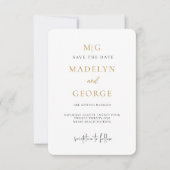 Boog Kaarten, minimalistische moderne boogbruiloft Save The Date (Voorkant)