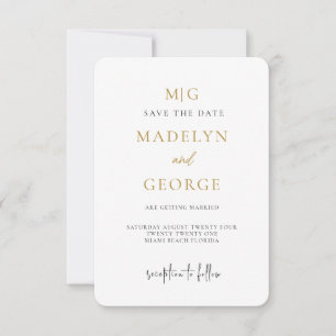 Boog Kaarten, minimalistische moderne boogbruiloft Save The Date