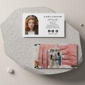 Boog kalligrafie scriptfotografie visitekaartje