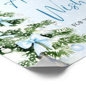 Boog Kerstboom Baby Shower Advies en Wensen Poster (Hoek)