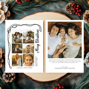 Boog Kerstmis Familie 7 foto's Feestdagenkaart