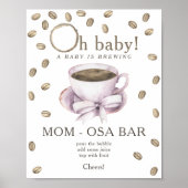 Boog & Koffie brouwen baby shower Momosa bar Poster (Voorkant)