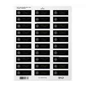 Boog Kwastjes Minimalistisch Kader Initiaal Afstud Etiket (Full Sheet)