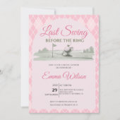 Boog Laatste Swing Voor de Ring Roze Bruidsdouche Kaart (Voorkant)