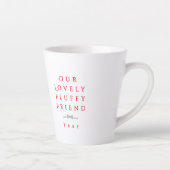 Boog Lint Huisdier Geheugen Foto rood Latte Mok (Rechts)