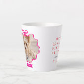 Boog Lint Huisdier Geheugen Foto rood Latte Mok (Voorkant)