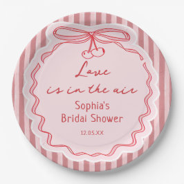 Boog Love is in the Air Valentijn Bruiloft Bridal Papieren Bordje