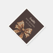 Boog luipaard print bister bruin Verjaardag Servet (Hoek)
