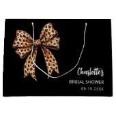 Boog luipaardprint zwart Bruiloft Groot Cadeauzakje (Voorkant)