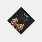 Boog luipaardprint zwart Verjaardag Servet (Hoek)