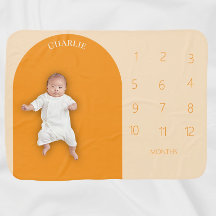 Boog Maandelijkse Mijlpaal Deken Aangepaste Naam