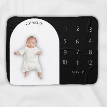 Boog Maandelijkse Mijlpaal Deken Aangepaste Naam