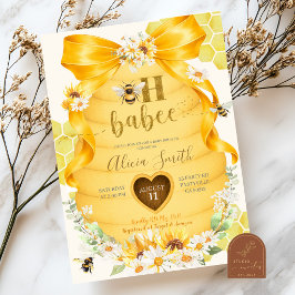 Boog Madeliefje Zonnebloem Oh Babee Baby Shower Kaart