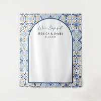 Boog Mediterraan tegel verlovingsfoto achtergrond