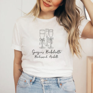 Boog Meisjes Weekend Modern Script Bachelorette T-shirt