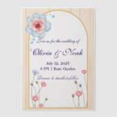 Boog met bloemen vellum uitnodigingen (Voorkant)