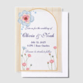 Boog met bloemen vellum uitnodigingen (Offset)