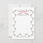 Boog met Flower Vine Baby shower Bedankkaart (Voorkant)