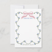 Boog met Flower Vine Baby shower Bedankkaart (Voorkant)