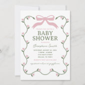Boog met Flower Vine Baby shower Kaart (Voorkant)