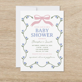 Boog met Flower Vine Baby shower Kaart