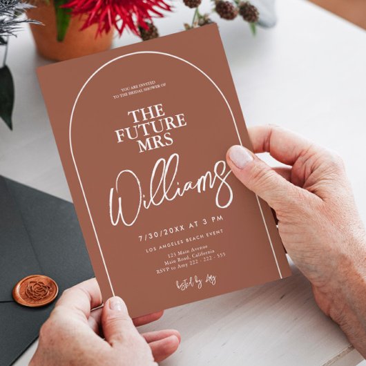 Boog Minimalistische Hen Party Bruidsmeisje Borrel Kaart