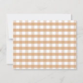 Boog M'n Schattig Taartje Bedankkaart Gingham Herf (Achterkant)