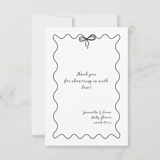 Boog Modern Minimalistisch Neutraal Baby shower Bedankkaart (Voorkant)