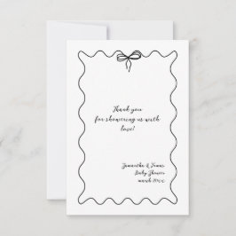 Boog Modern Minimalistisch Neutraal Baby shower Bedankkaart