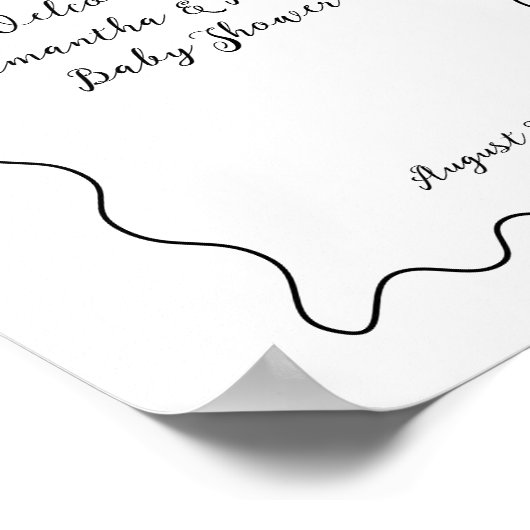 Boog Modern Minimalistisch Neutraal Baby shower Poster (Hoek)