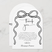 Boog Modern Script Bruiloft Dankkaart Kaart (Voorkant / Achterkant)