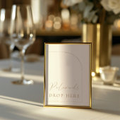 Boog Moderne Kalligrafie Polariod Trouwbord Kaart