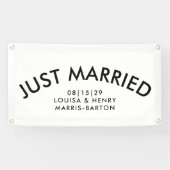 Boog moderne net getrouwde auto spandoek (Horizontaal)