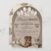 Boog of Laarzen rustieke boho geslacht onthulling Kaart (Voorkant / Achterkant)