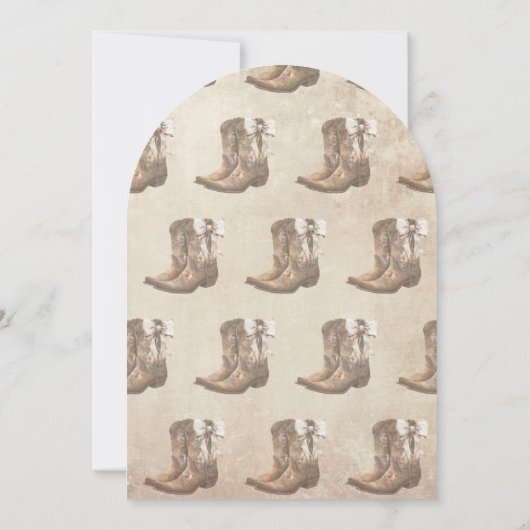 Boog of Laarzen rustieke boho geslacht onthulling Kaart (Achterkant)