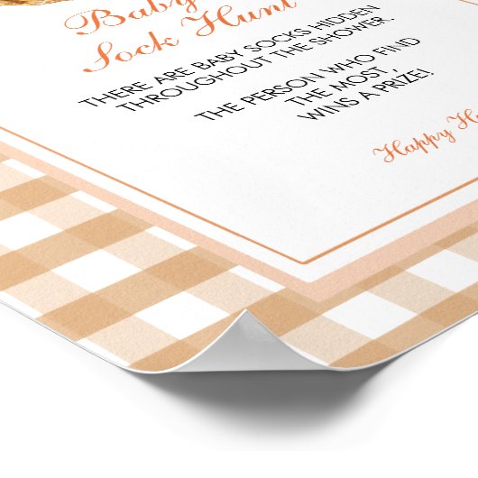 Boog onze kleine Cutie Pie Baby Sock spel Poster (Hoek)