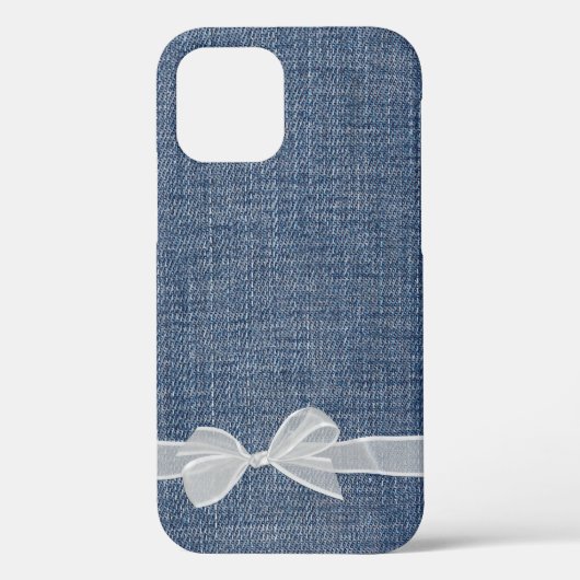 Boog op blauw denim Case-Mate iPhone case (Achterkant)